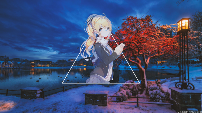 anime, anime girls, picture-in-picture