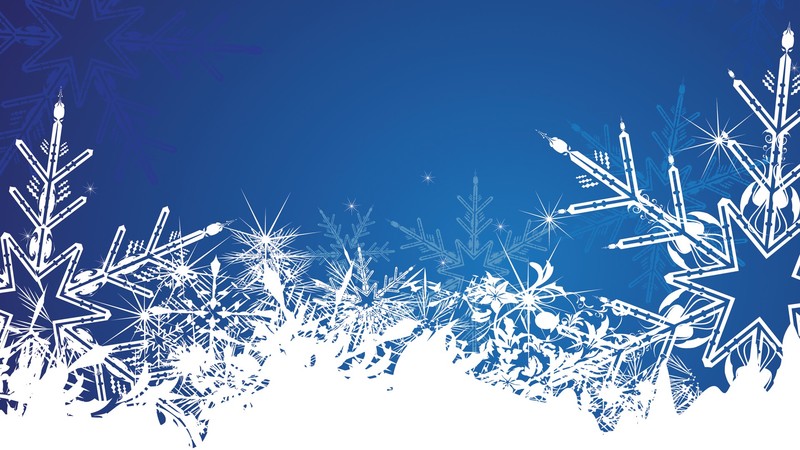 abstract, winter, snowflake, vector art, blue