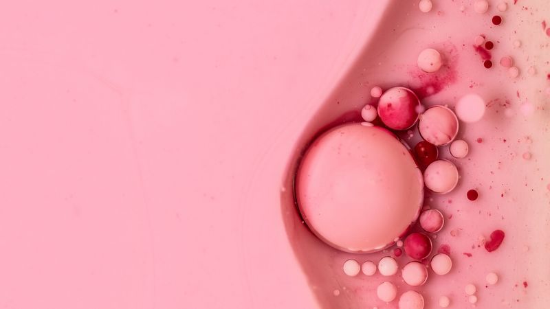 balls, wavy, pink, 4k
