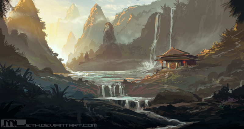 MLeth, landscape, fantasy art, artwork, DeviantArt