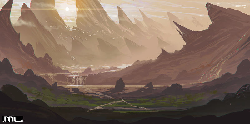 MLeth, landscape, fantasy art, artwork