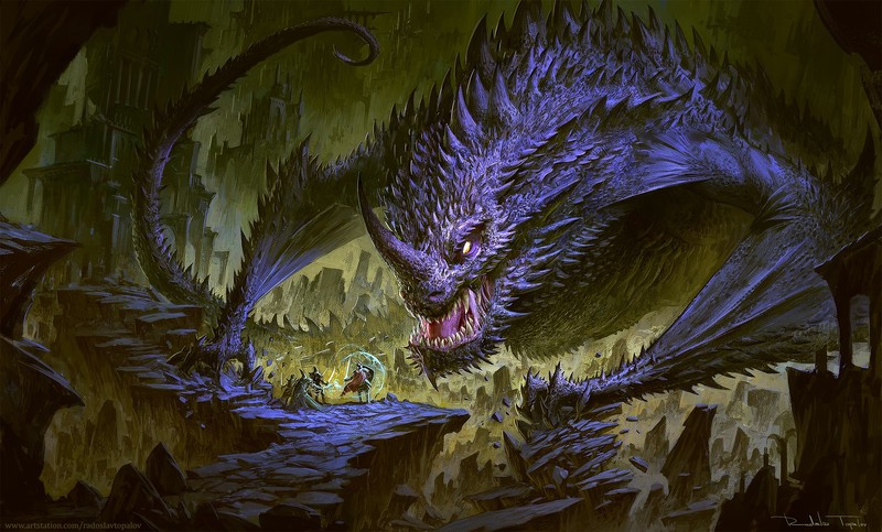digital art, demon, dragon, knight, soldier, giant, fantasy art