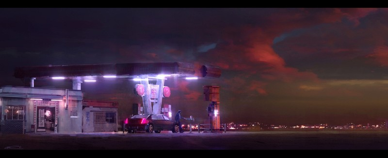 concept art, digital, men, Gas station, Logan, Logan (Movies), Wolverine