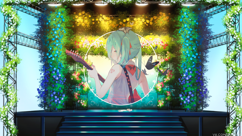 anime girls, picture-in-picture, anime, Hatsune Miku