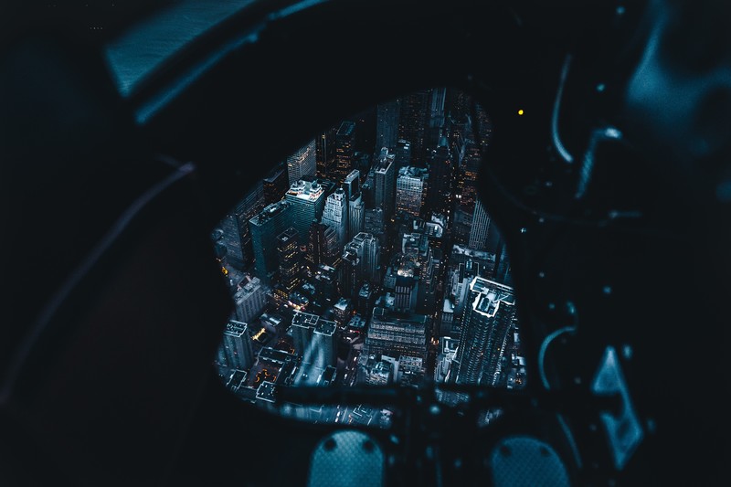 Andre Benz, helicopter, New York City, urban, architecture, building, aerial, city