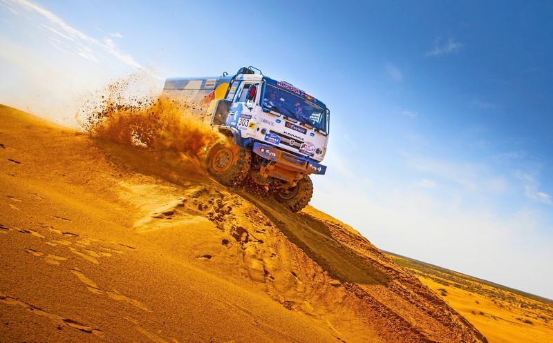 desert, Rally, truck, vehicle, racing, Dakar Rally, Kamaz