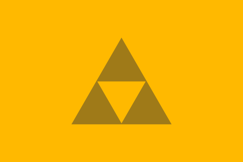The Legend of Zelda, Triforce, Nintendo, minimalism, digital art