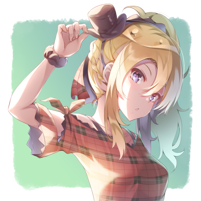 fingernails, Seishun Buta Yarō wa Bunny Girl-senpai no Yume wo Minai, anime girls, hat, blonde, face, anime, Seishun Buta Yarou wa Bunny Girl Senpai no Yume o Minai