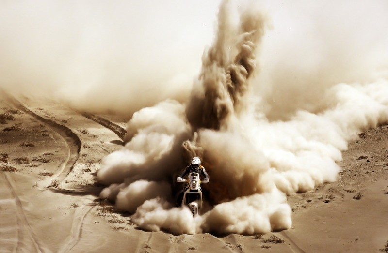 Rally, motorcycle, sand, desert, racing, sport, vehicle