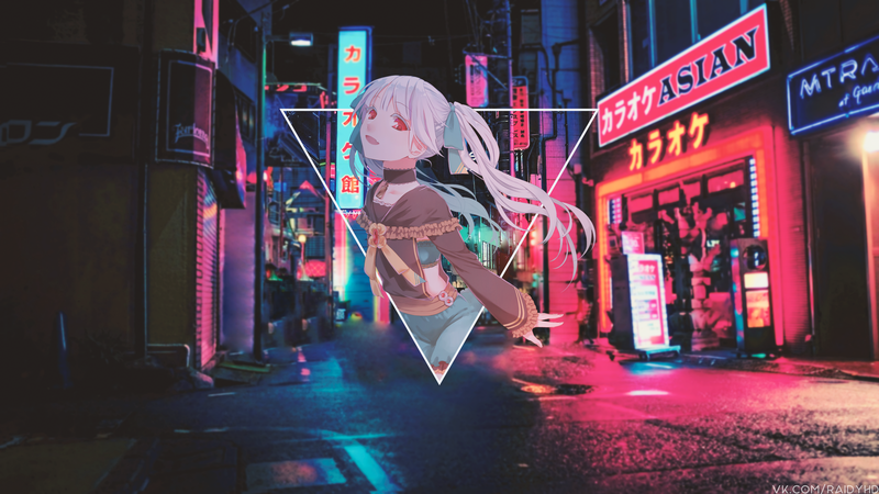 anime, anime girls, picture-in-picture