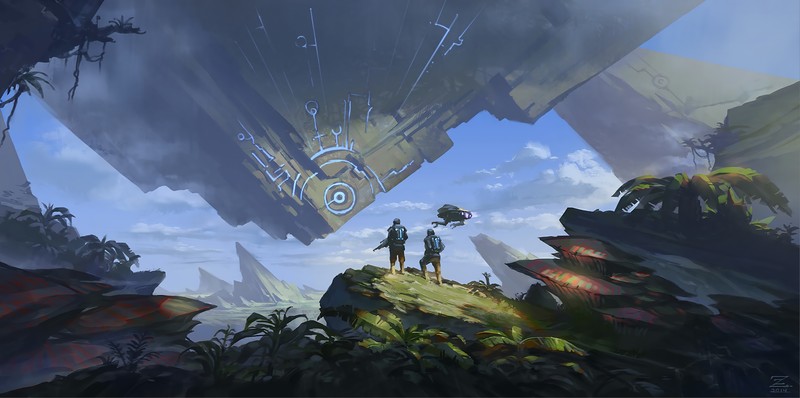 Pengzhen Zhang, artwork, futuristic, science fiction
