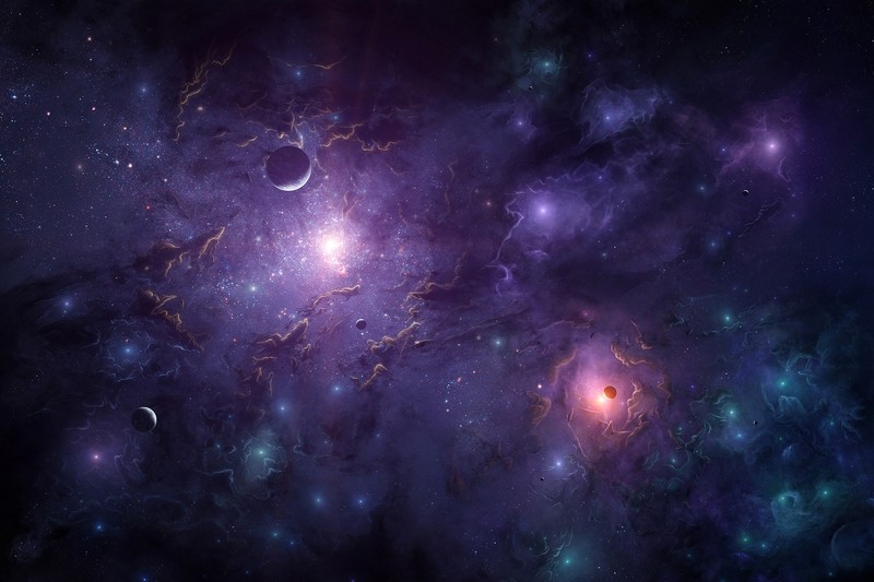 space, nebula, space art