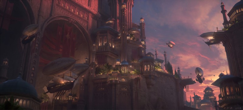 Pengzhen Zhang, fantasy architecture, structure