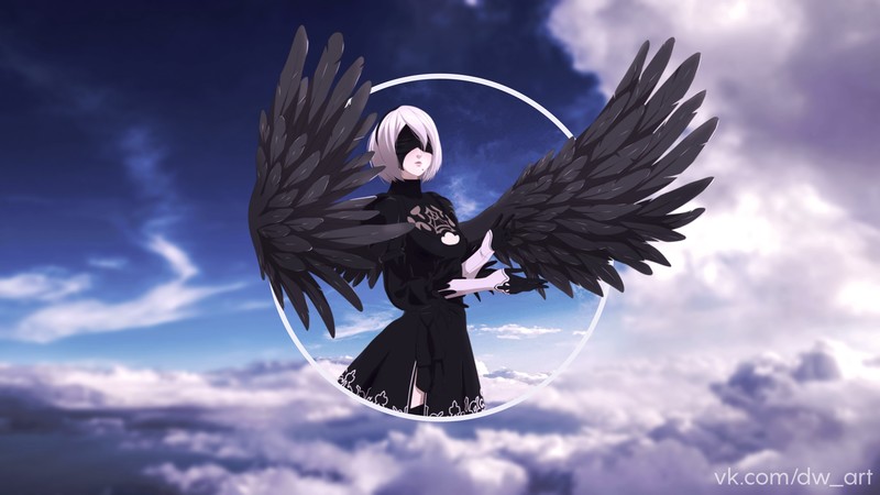 anime girls, NieR, Nier: Automata, 2B, picture-in-picture