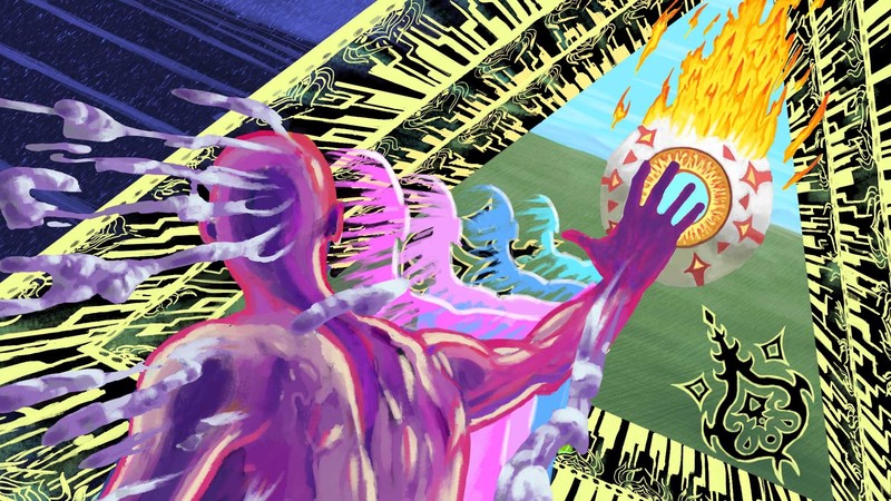 magic, spell, abstract, artwork, in verbis virtus