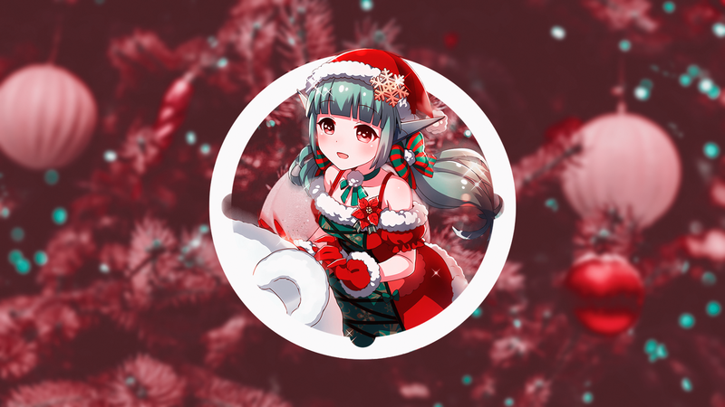 piture in picture, Christmas, anime girls