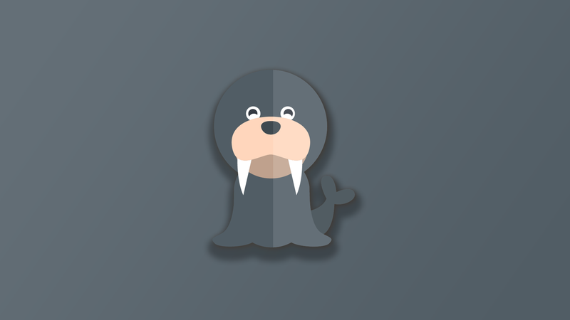 digital, animals, walrus, simple background