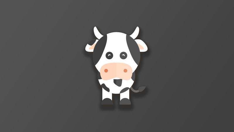 digital, animals, cow, simple background, artwork