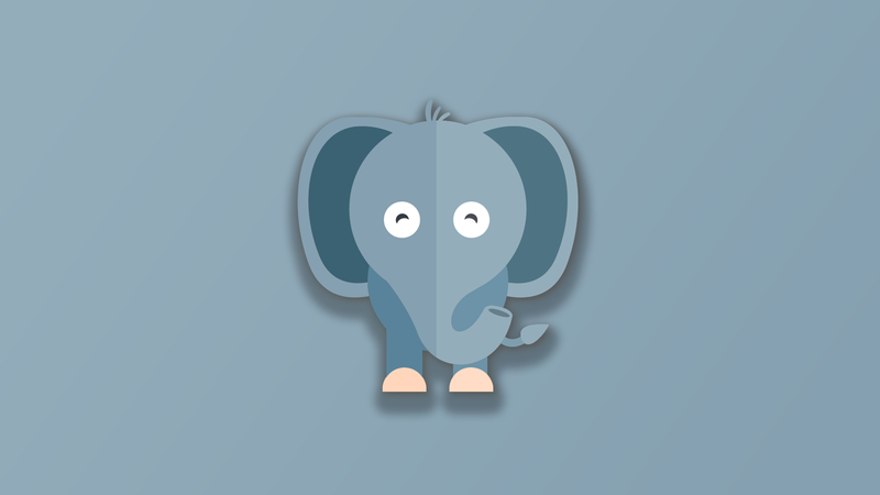 digital, animals, elephant