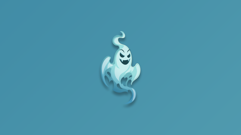 digital, ghost, simple background, blue background