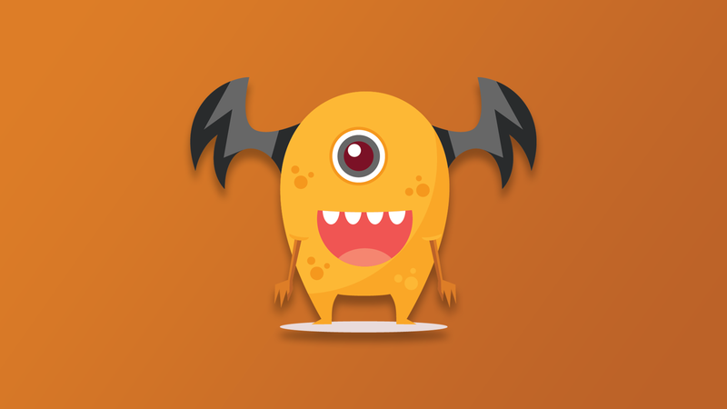 cartoon, digital, orange background, simple background