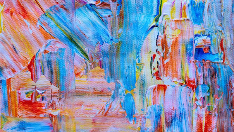 oil paints, multicolored, abstraction, 4k