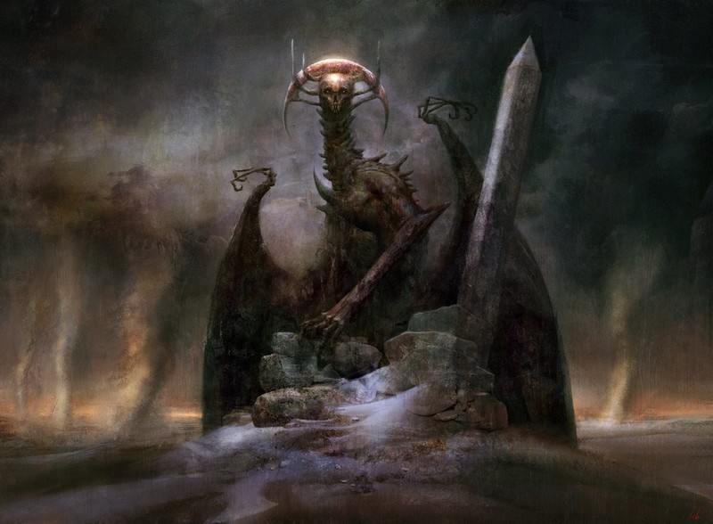 Magic: The Gathering, wings, eerie, tornado, Obelisk