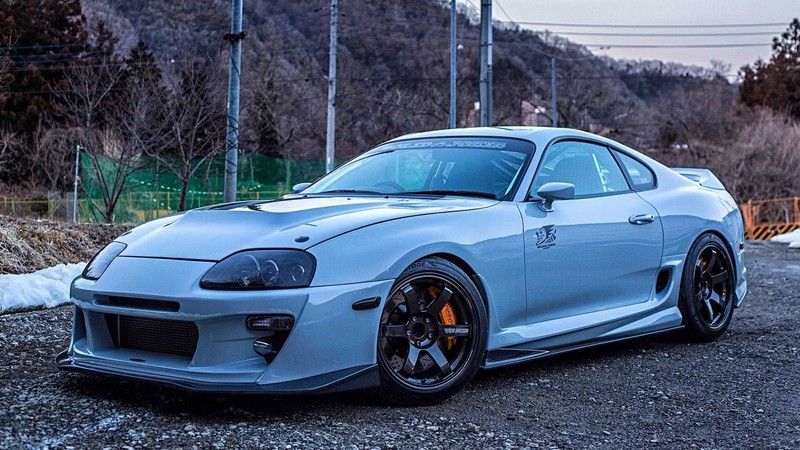 Toyota Supra, Toyota, Japanese cars, JDM, sports car, grey cars, gravel