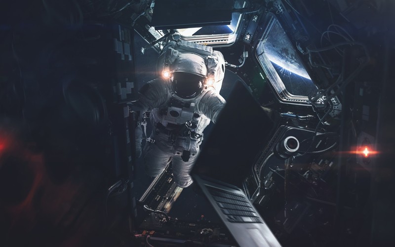 space, space art, astronaut, digital art, Vadim Sadovski