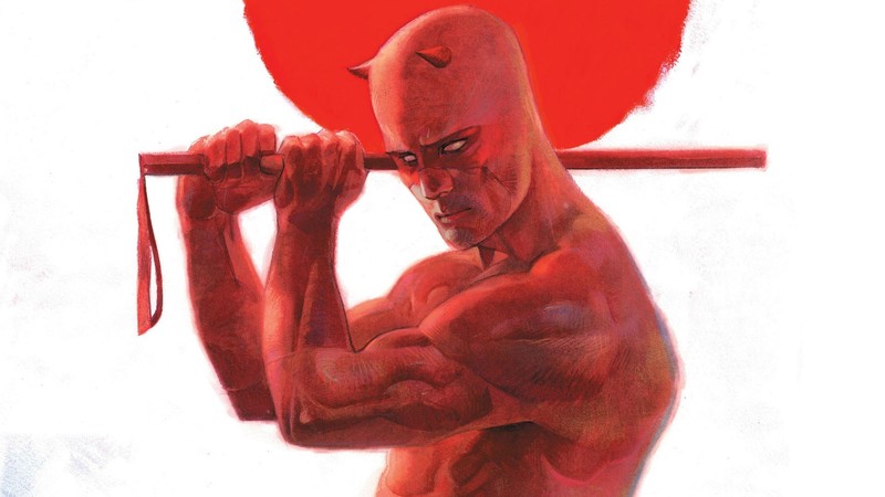 Marvel Comics, Daredevil, comic art, simple background, superhero