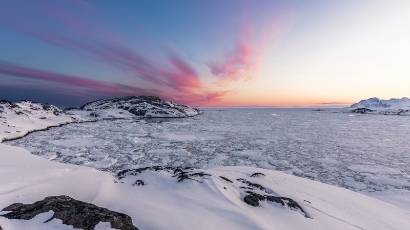 ice, snow, sea, Greenland, nature
