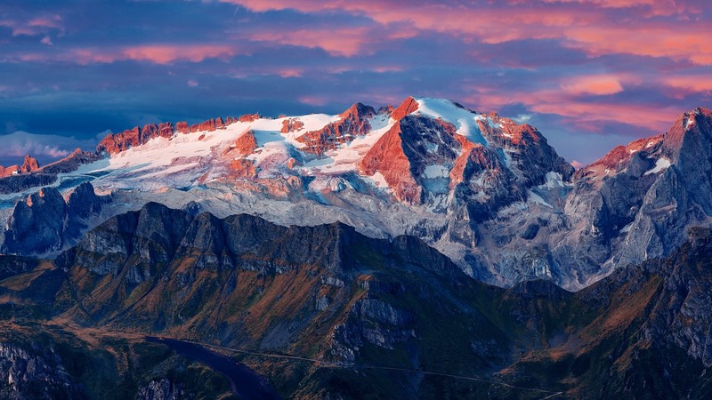 mountains, glacier, summit, Italy