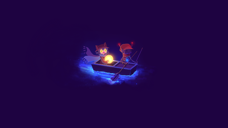 video games, RPG Maker, video game characters, video game art, OneShot, Niko, scarf, boat, minimalism, pixel art, neko ears, lightbulb, hat, cat boy