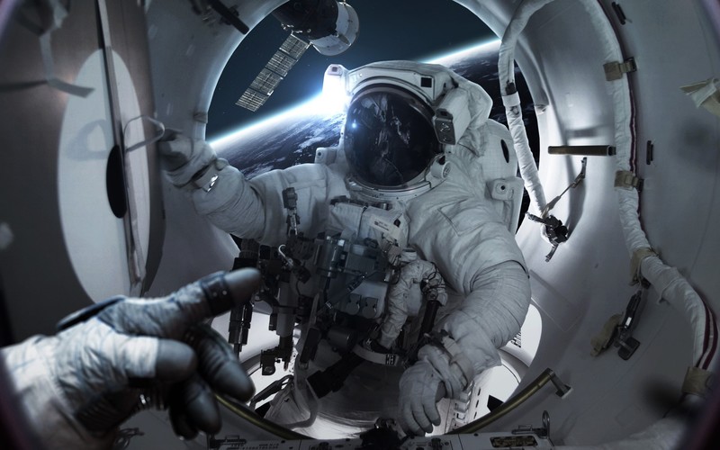astronaut, digital art, Vadim Sadovski