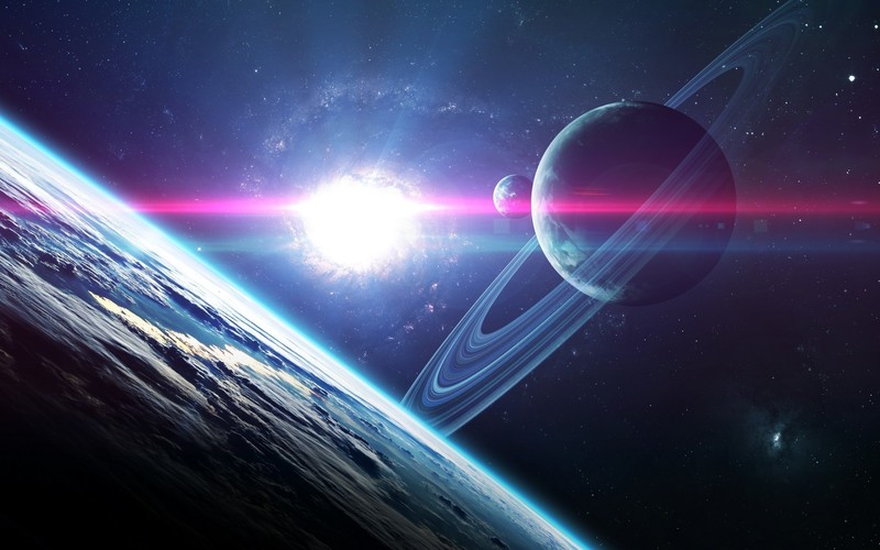 Vadim Sadovski, space, digital art, planet, planetary rings, space art