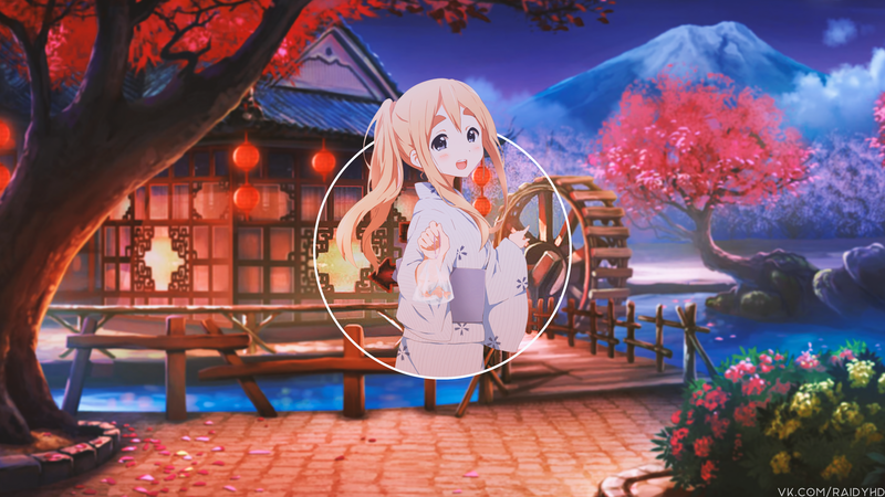 anime, anime girls, picture-in-picture, K-ON!, Kotobuki Tsumugi
