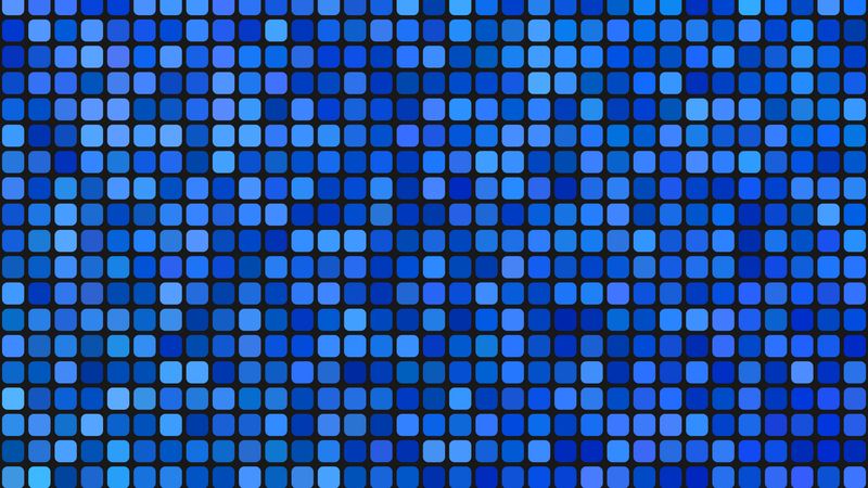 pixels, squares, mosaic, blue, gradient, 4k