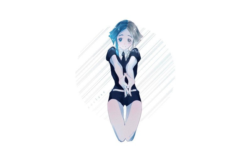 anime, anime girls, simple background, Euclase (Houseki no Kuni), Houseki no Kuni