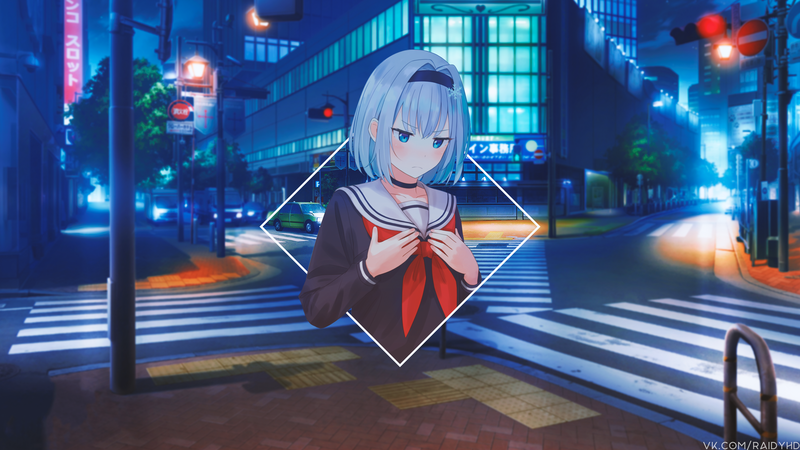 anime, anime girls, picture-in-picture