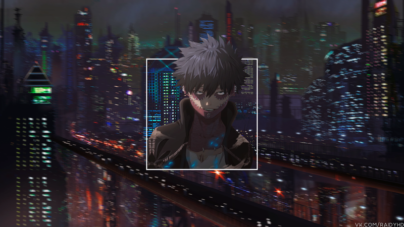 anime, anime boys, Dabi, picture-in-picture