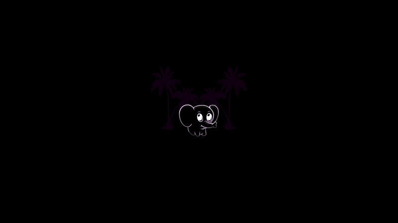 elephant, dark background, simple background, Photoshop, illustration, typography, logo, logotype, minimalism