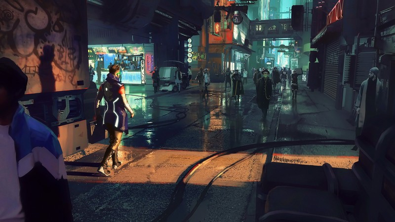 artwork, futuristic city, cyberpunk, cyber, science fiction, digital art, concept art, fantasy art, CGI, fan art
