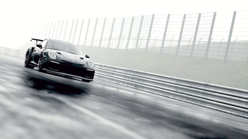 porsche 911 gt2 rs, porsche 911, porsche, sports car, racing, fog, 4k