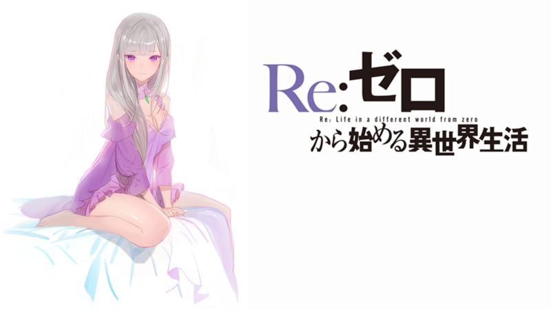 anime, anime girls, white skin, simple background, Re:Zero Kara Hajimeru Isekai Seikatsu, white hair, Emilia, Emilia (Re: Zero), white background, purple eyes