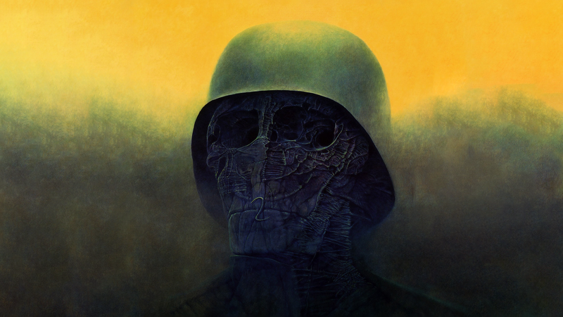fantastic realism, creepy, surreal, dark, war
