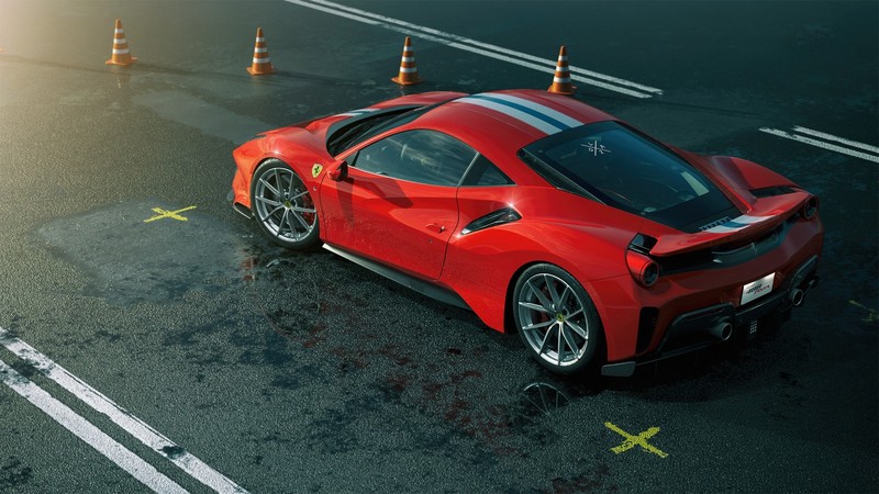 car, vehicle, red cars, Ferrari, Ferrari 488