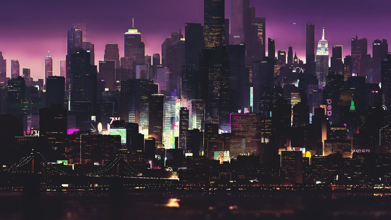 night, artwork, futuristic city, cyberpunk, cyber, science fiction, digital art, concept art, fantasy art, CGI, fan art