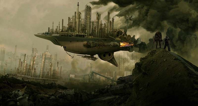 steampunk, digital, digital art