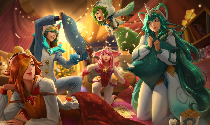 League of Legends, Star Guardian, Star Guardian Ezreal, Star Guardian Miss Fortune, Star Guardian Soraka, Ezreal (League Of Legends), Ezreal, Miss Fortune (League of Legends), Miss Fortune, Soraka (League of Legends), Soraka, pillow, Lulu (League of Legends), Lux (League of Legends)