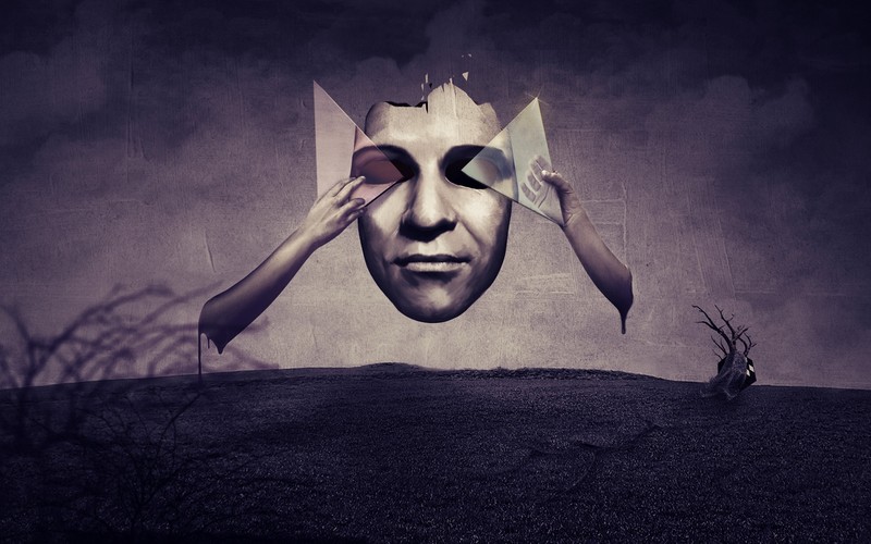 surreal, digital art, abstract, dark